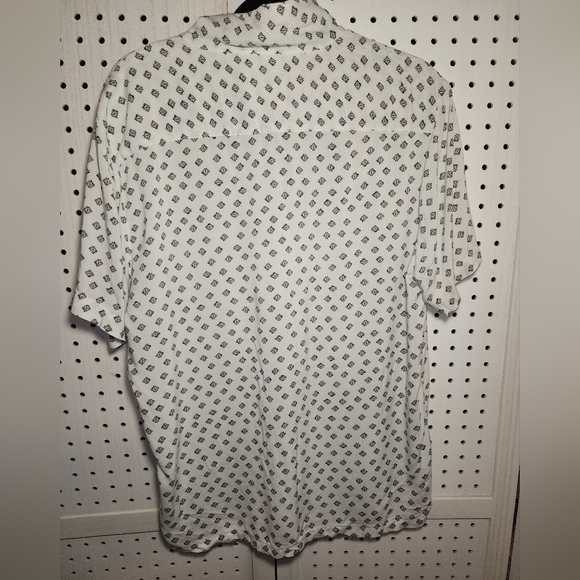 Ricky Singh Denim & Flowers Button Down Short Sleeve XL Off White - Picture 7 of 8